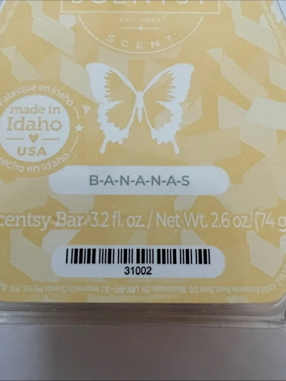 RETIRED/DISCONTINUED BBMB Scentsy      B-A-N-A-N-A-S Wax Bar